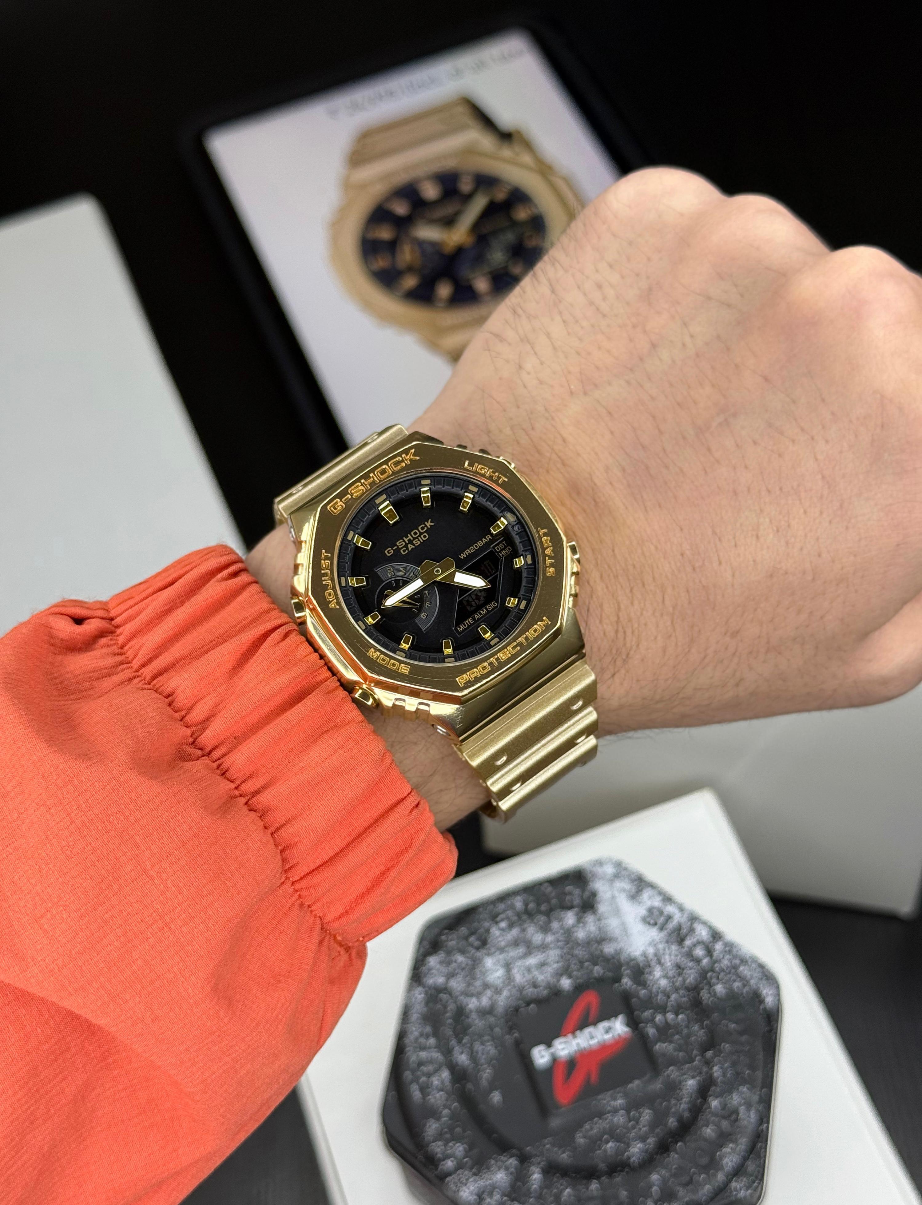 G-shock Metal Bezel coloured Gold