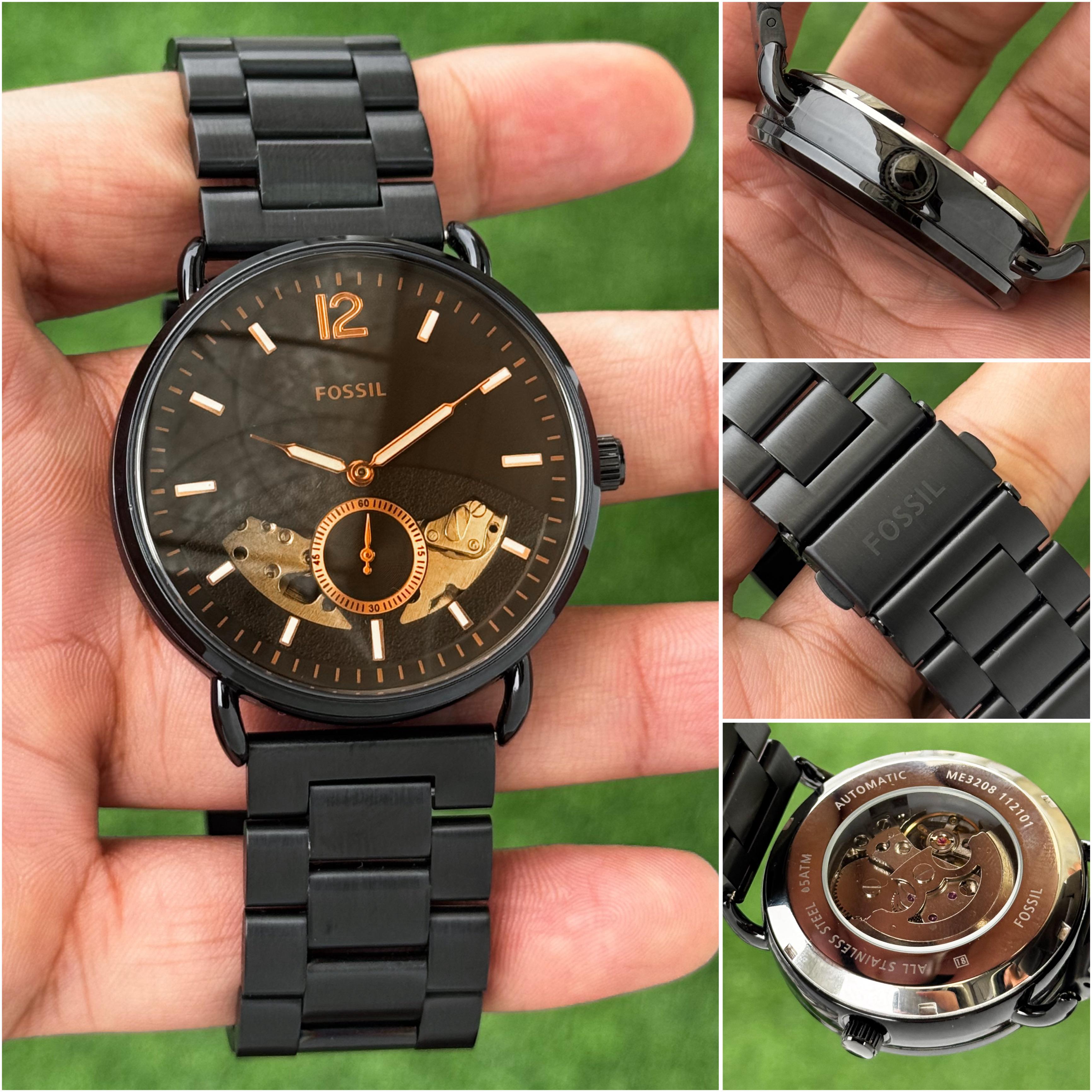 Fossil Black stainless steel chain