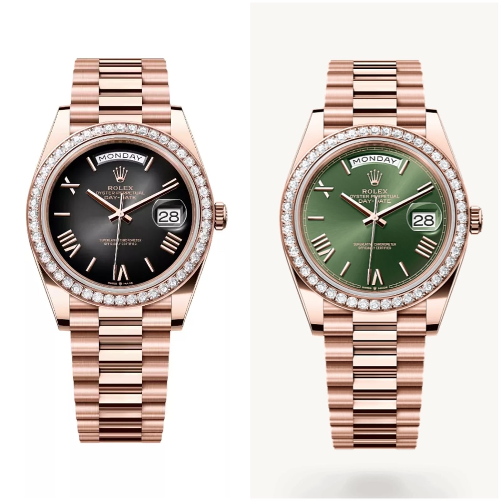 Rolex Day Date Olive Green Diamond Bezzle  Zr Yz Premium