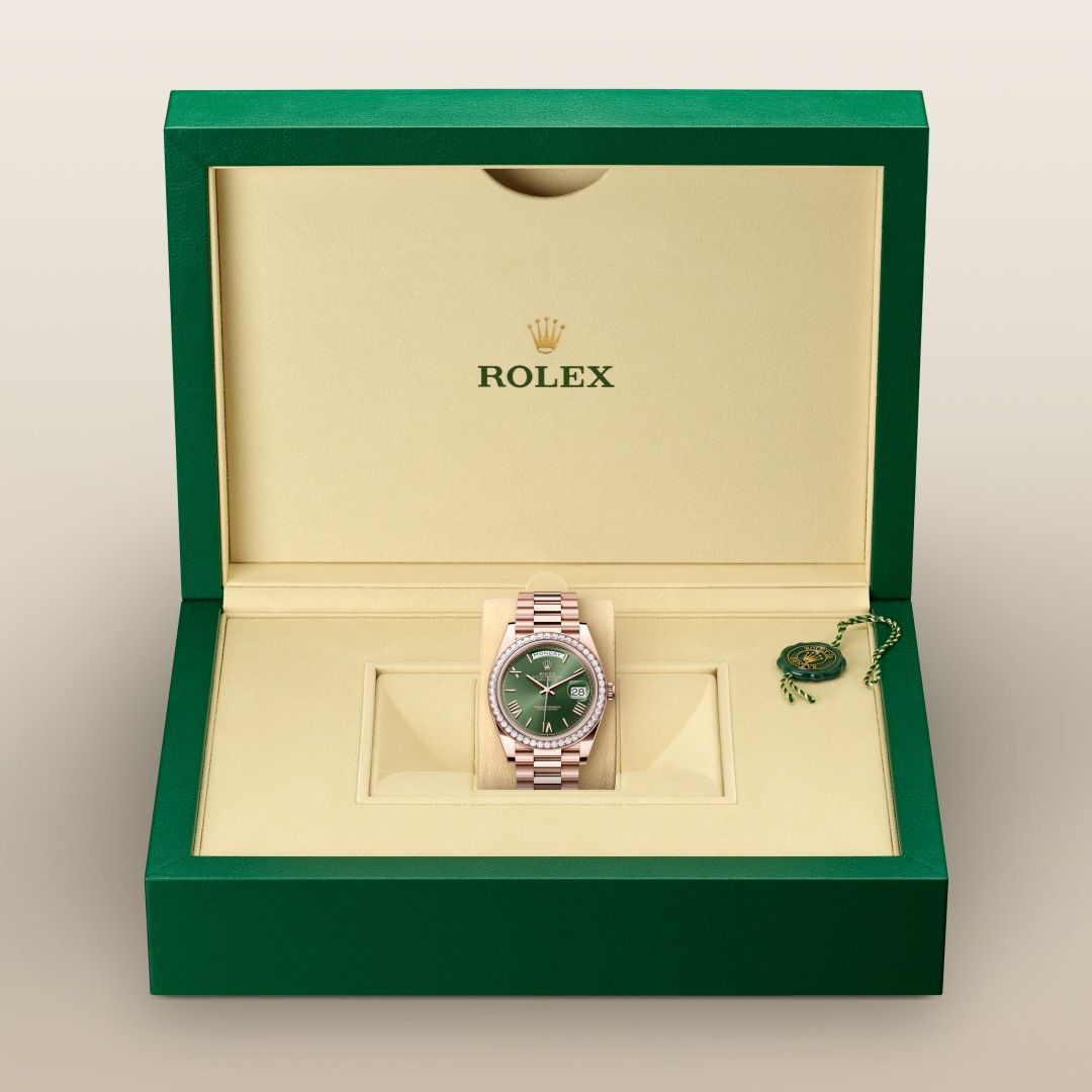 Rolex Day Date Olive Green Diamond Bezzle  Zr Yz Premium