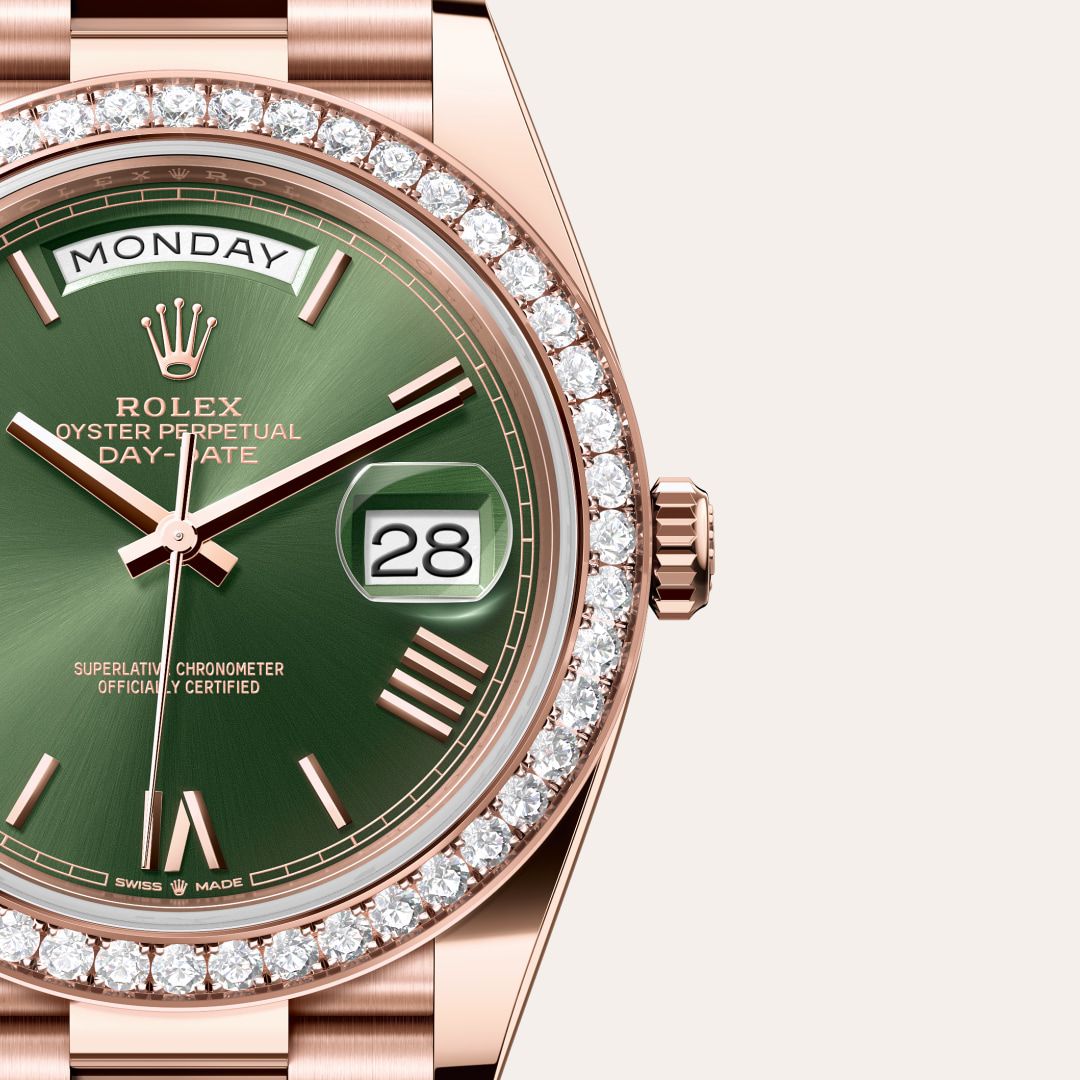 Rolex Day Date Olive Green Diamond Bezzle  Zr Yz Premium