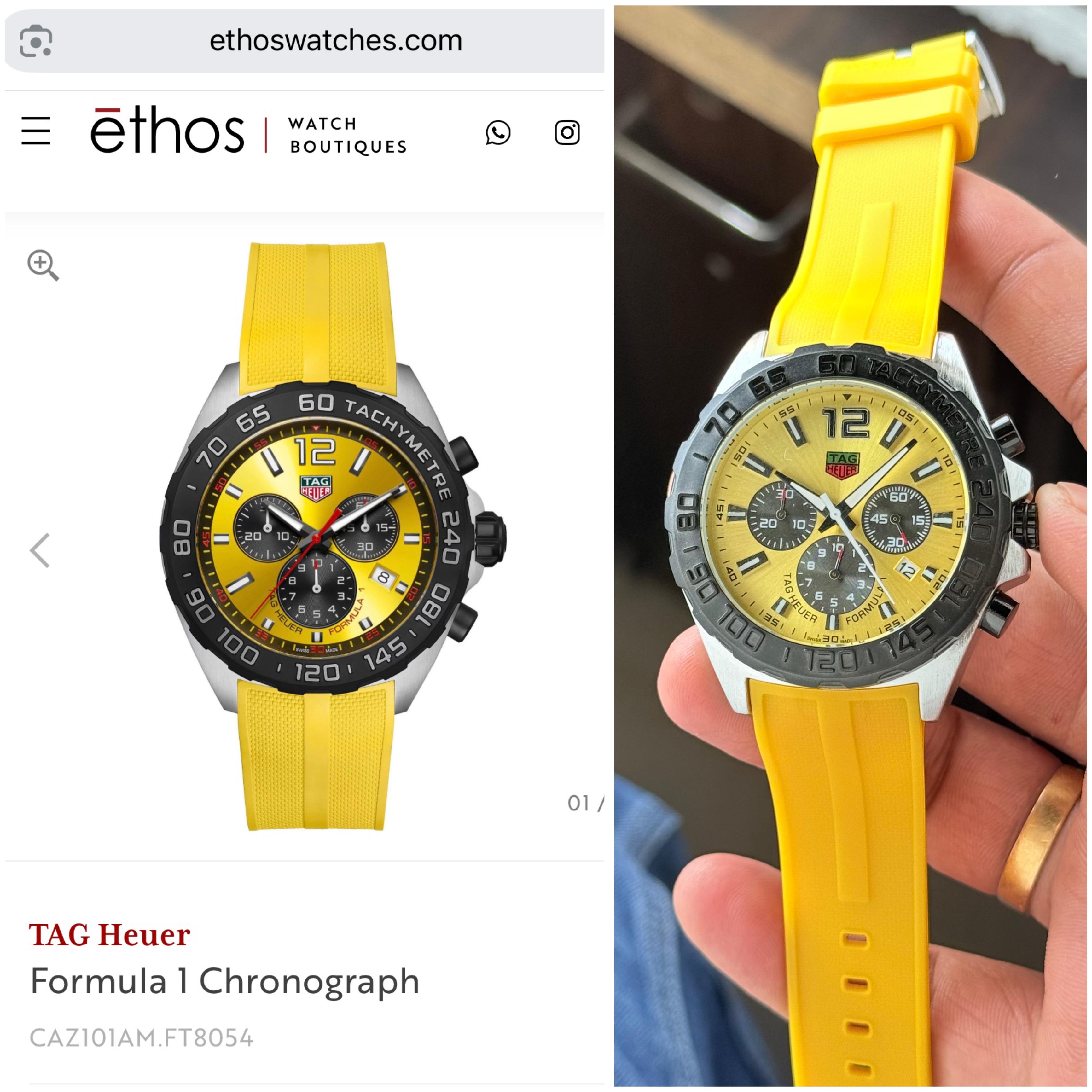 TAG Heuer Formula 1 in Yellow