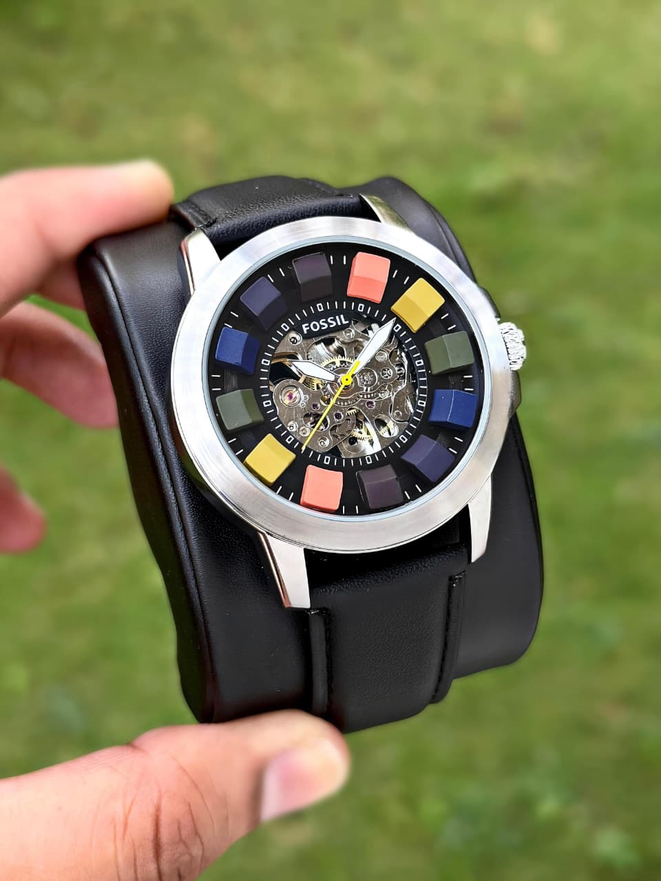 The Fossil ME3116 Grant Automatic Skeleton Watch