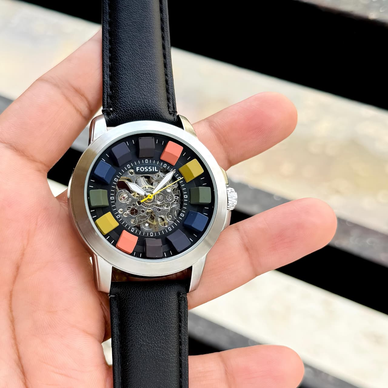 The Fossil ME3116 Grant Automatic Skeleton Watch
