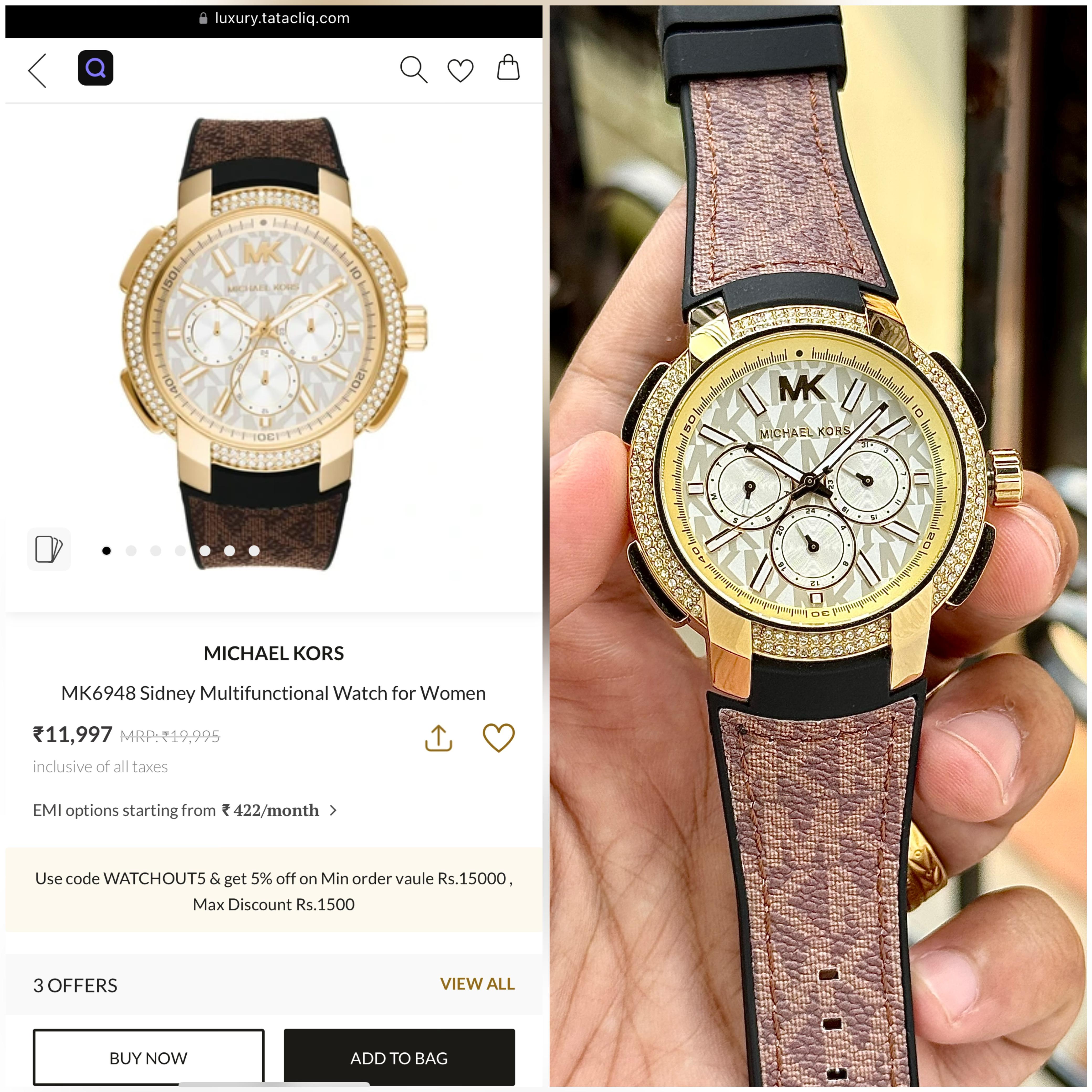Michael Kors For Her   7AA Premium Collection  Original Modal - MK7221