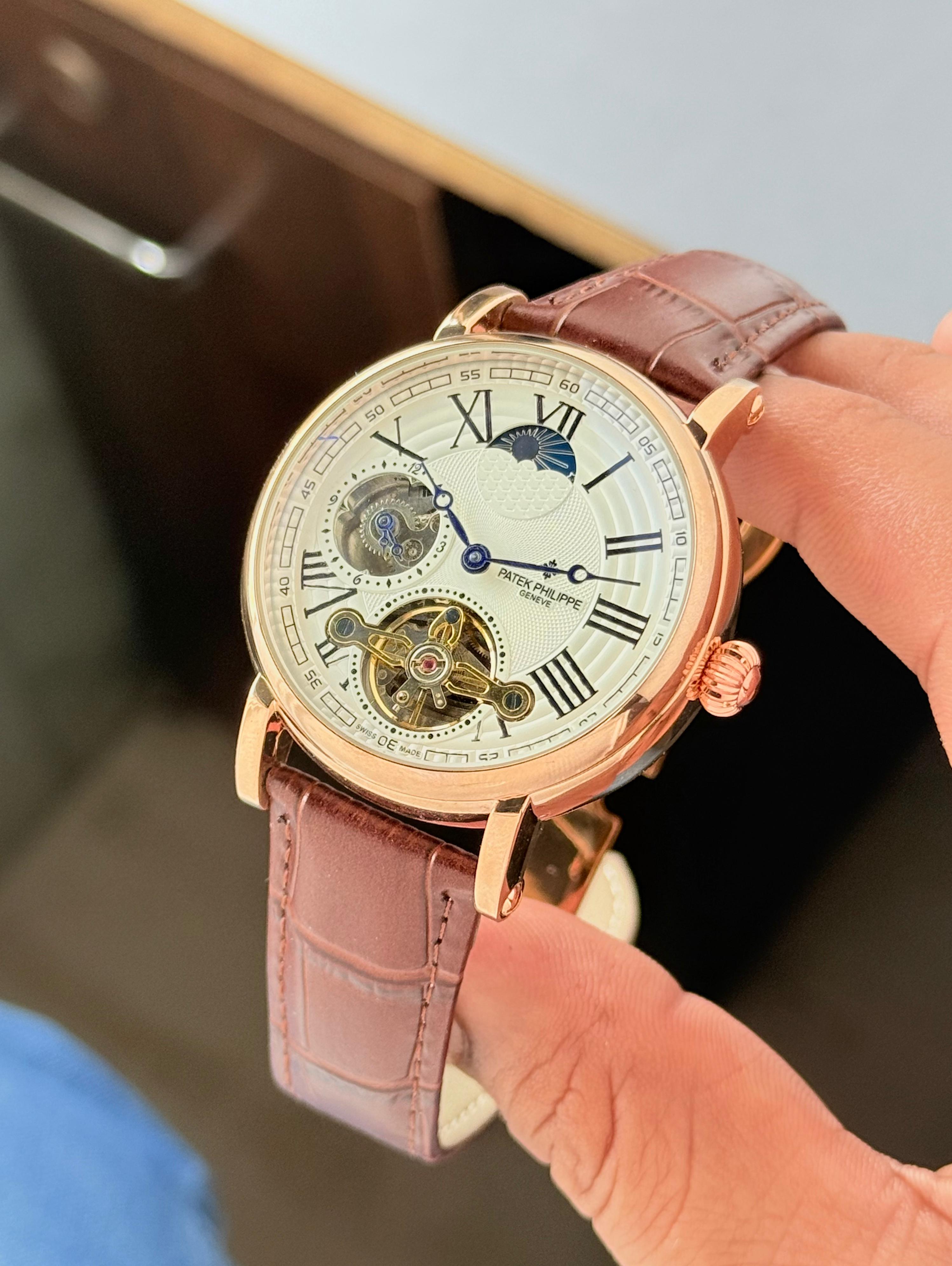 Patek Philippe Tourbillon Premium Collection Now in leather strap