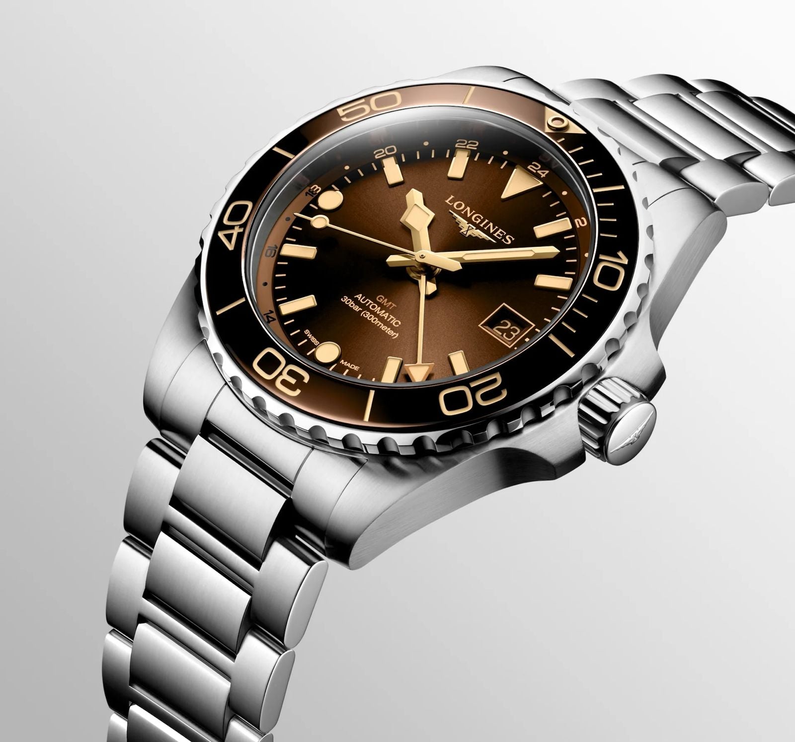 LONGINES  For Men  HYDROCONQUEST GMT L3.790.4.66.6 AUTOMATIC