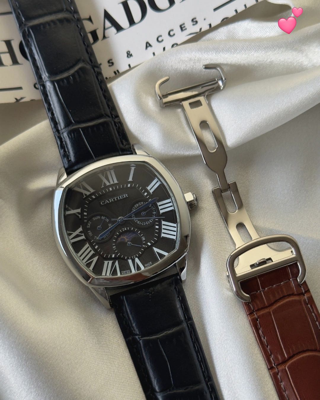 CARTIER BLACK ROMAN DIAL – ELEGANCE REDEFINED FOR MEN
