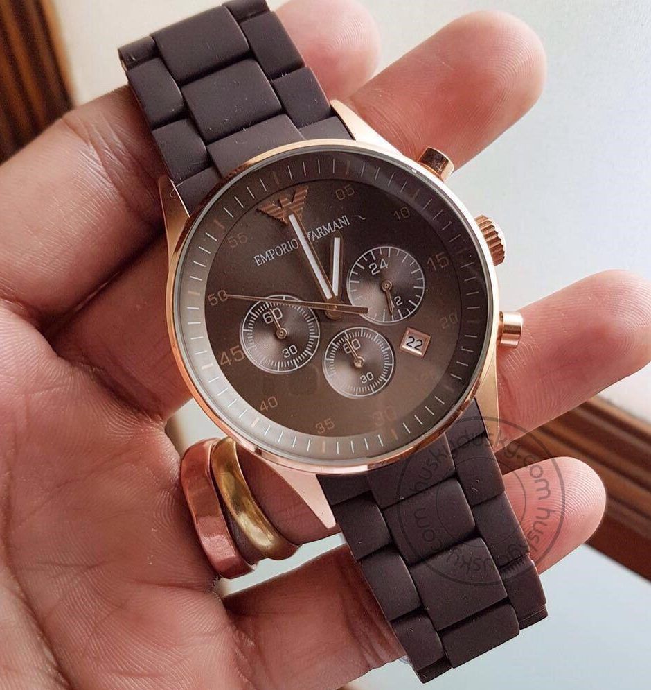 Emporio Armani With black styling rubber strap
