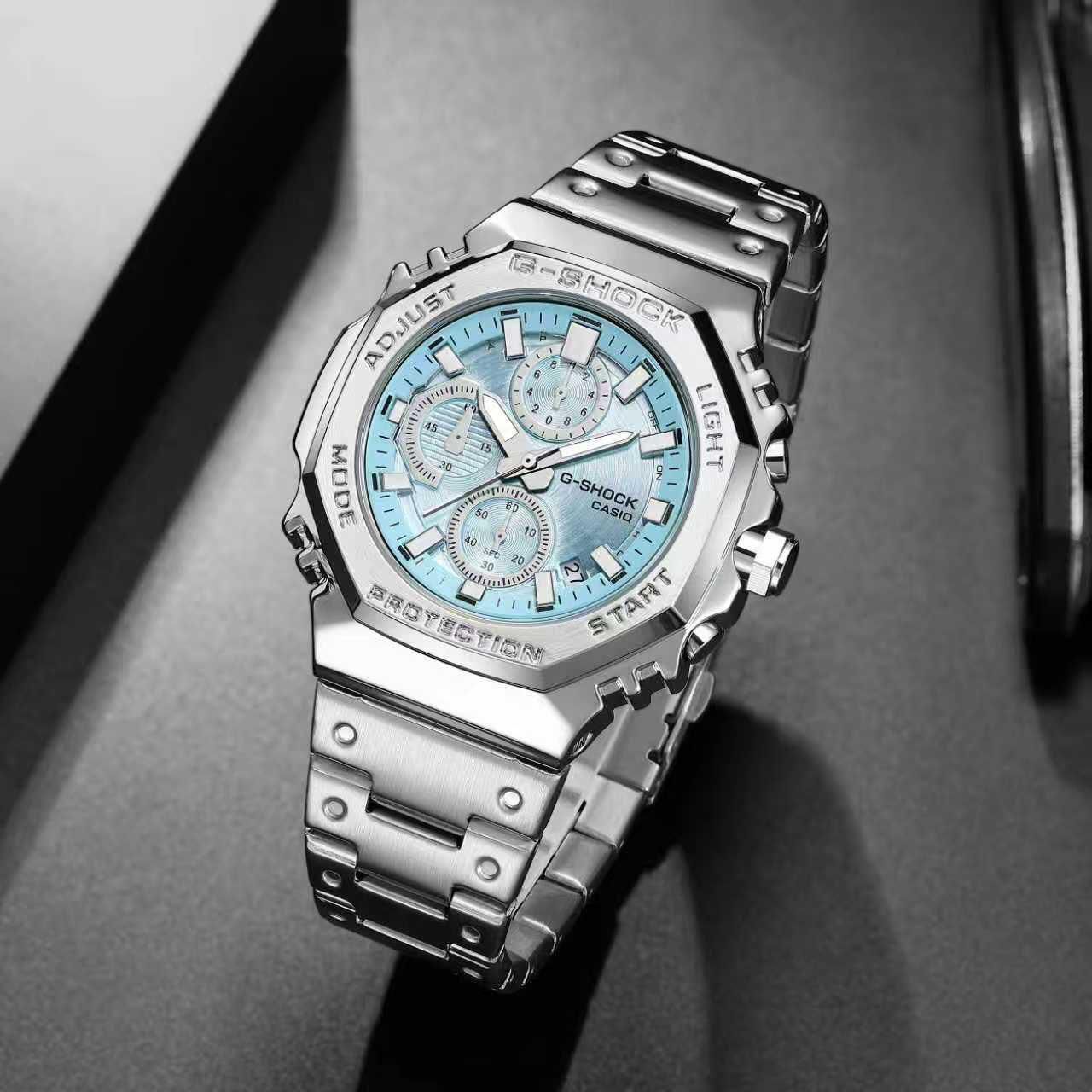 G-SHOCK FULL METAL ICE BLUE DIAL – PREMIUM STEEL SPORTS BEAST