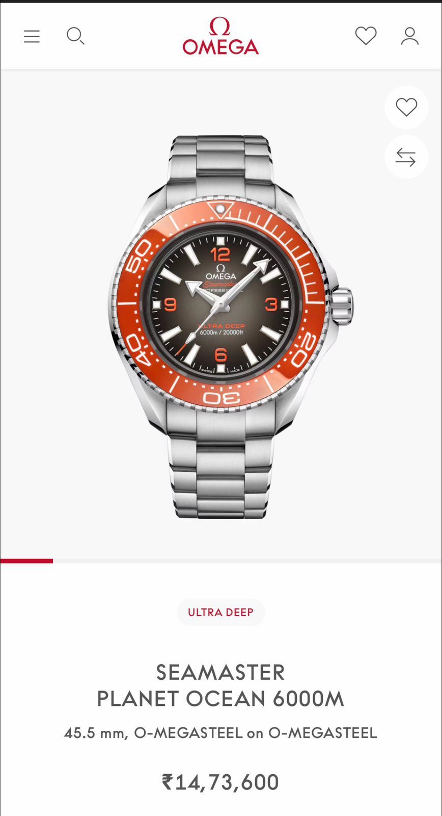 _Omega Professional Co-Axial Planet Ocean Master Chronometer Mens Watch