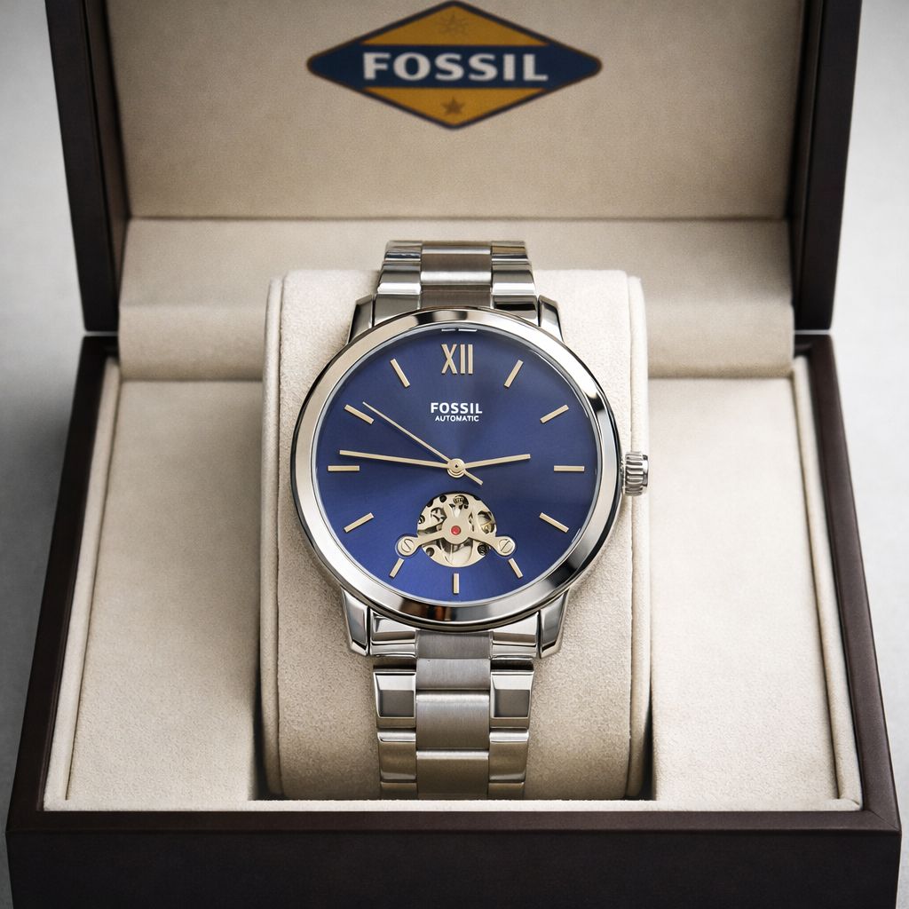 Fossil For Men Skeleton dial with open back machinery