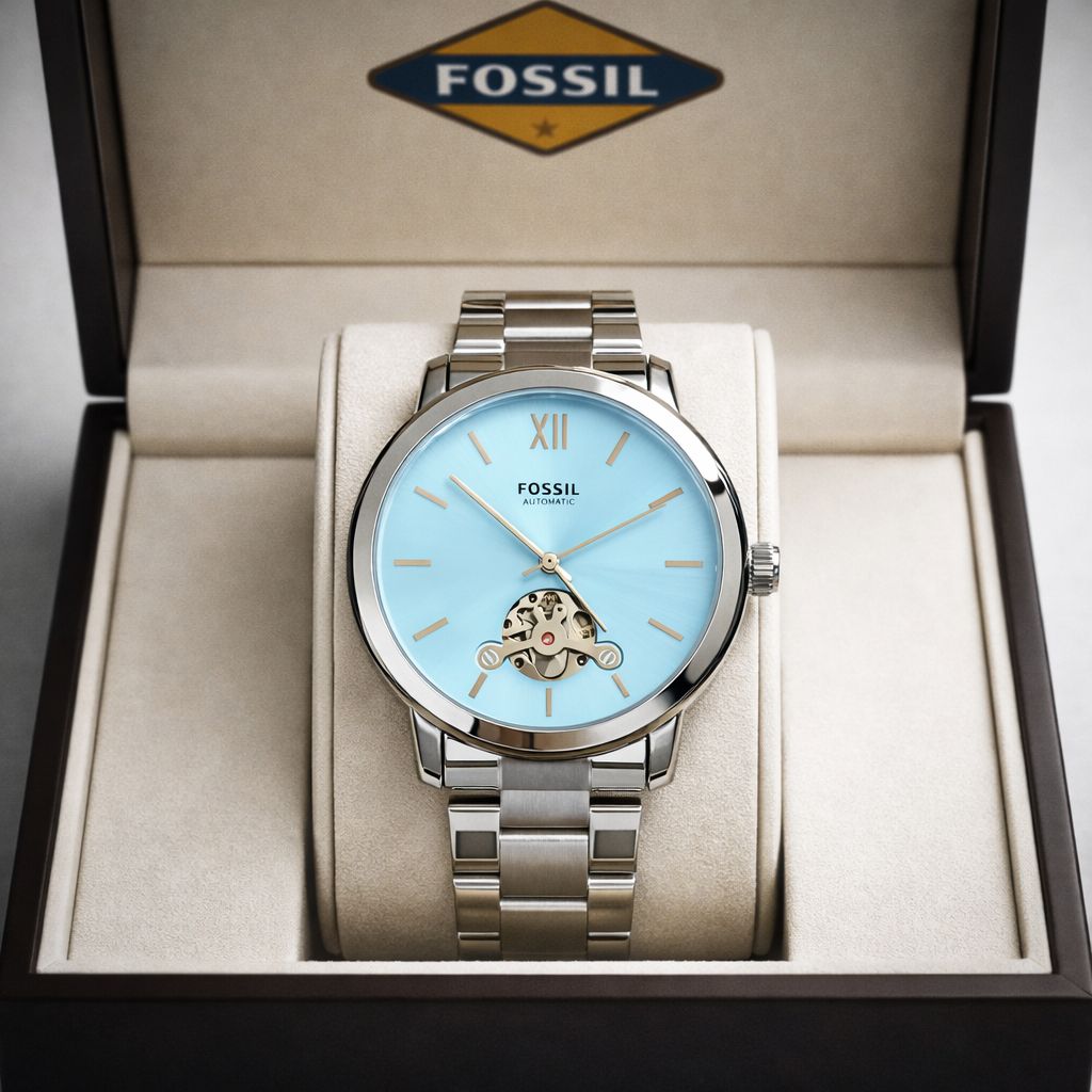 Fossil For Men Skeleton dial with open back machinery