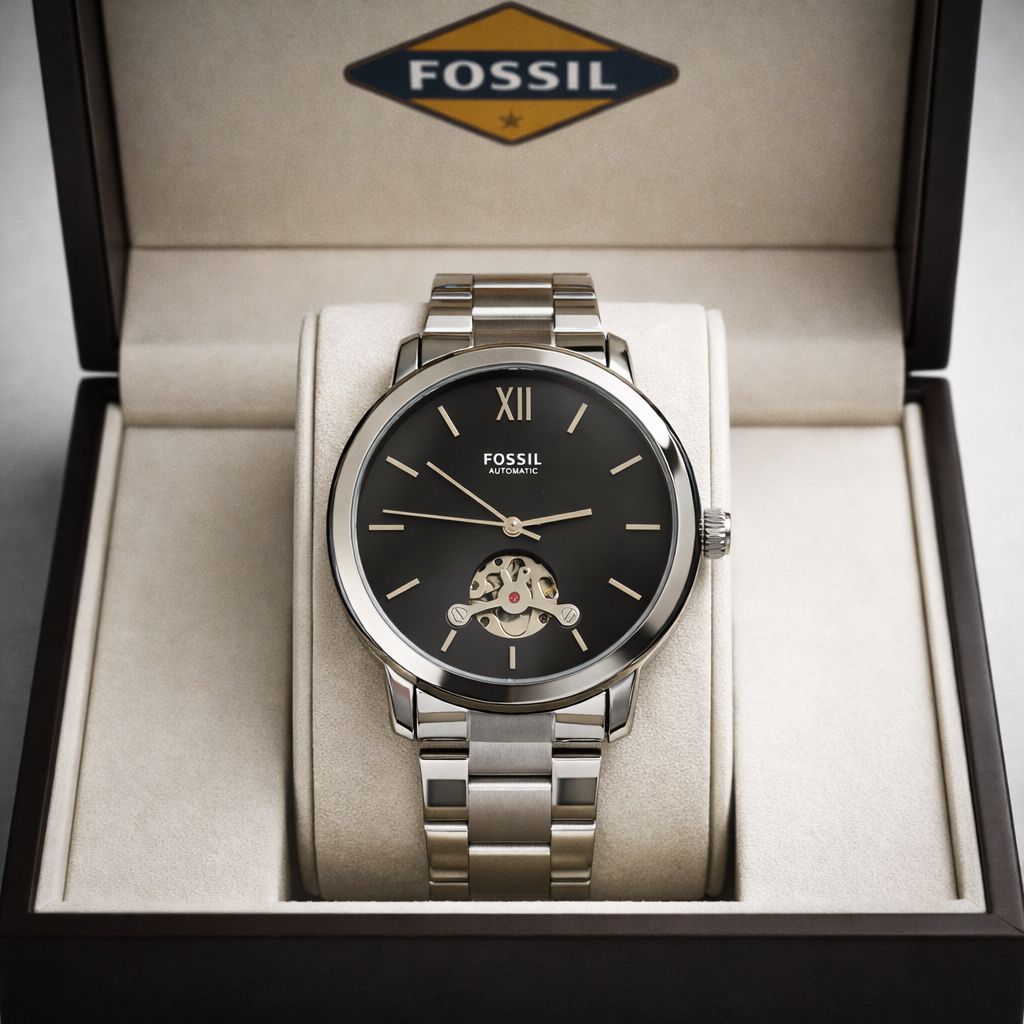 Fossil For Men Skeleton dial with open back machinery