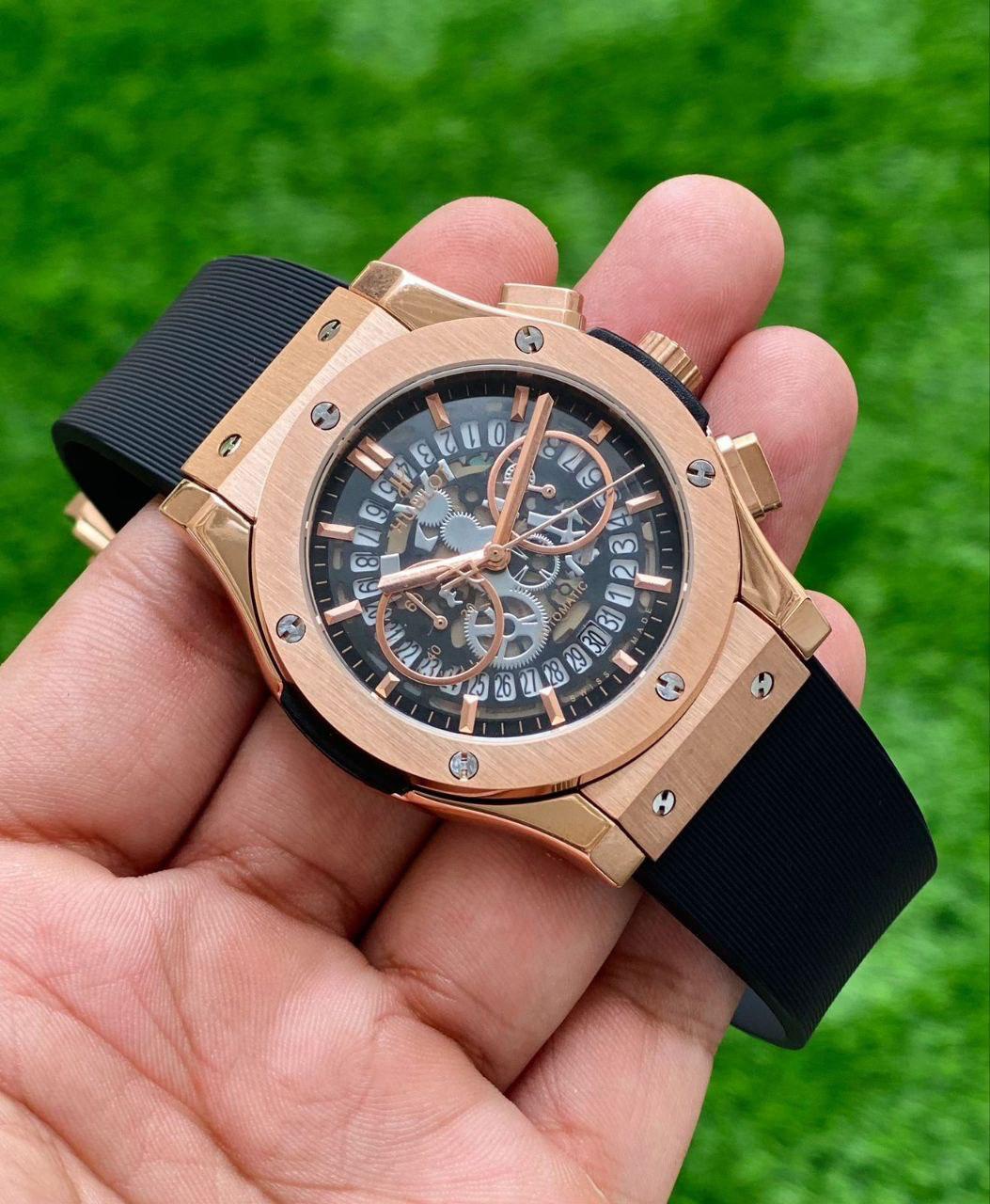 Hublot Big Bang in steel and fibre strap