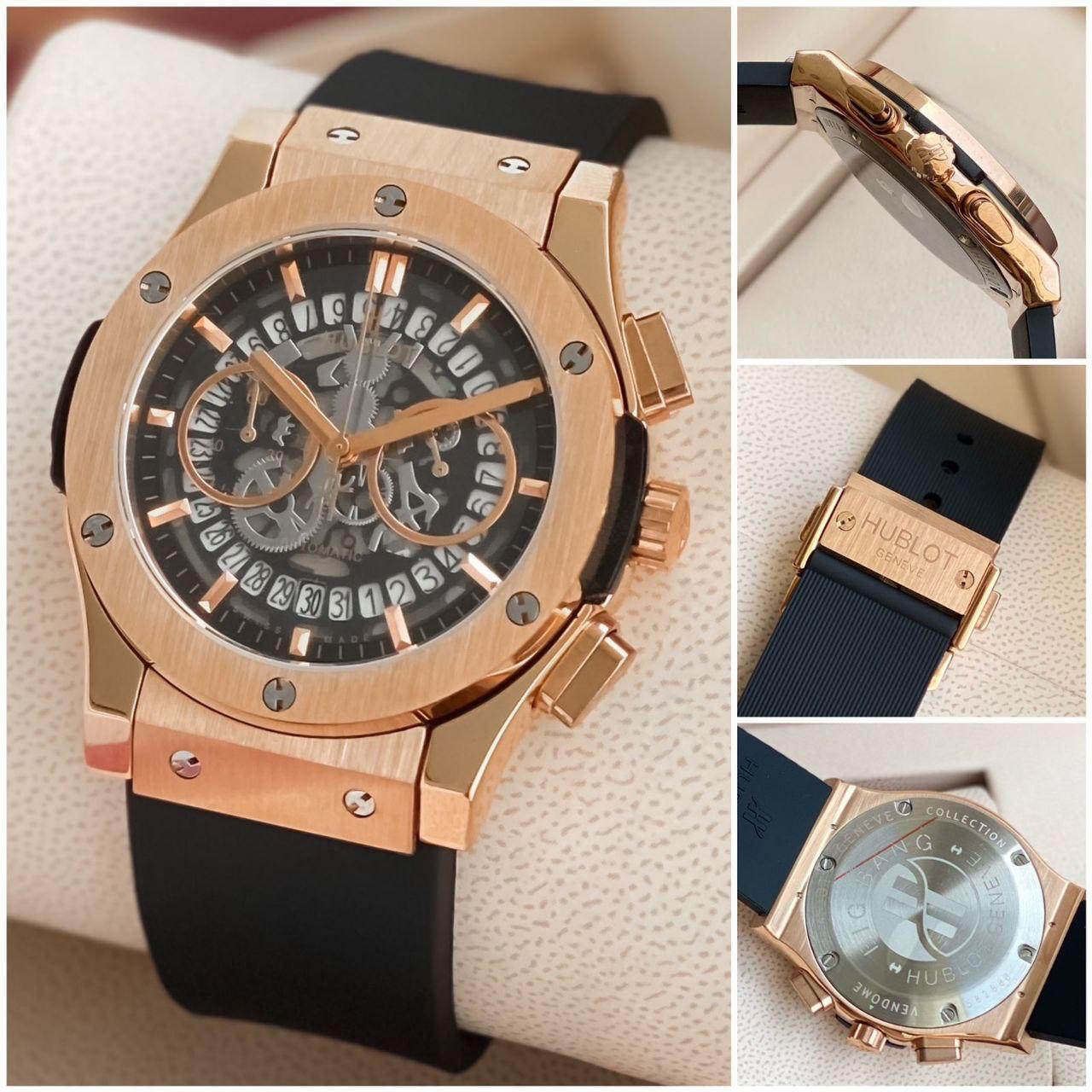 Hublot Big Bang in steel and fibre strap