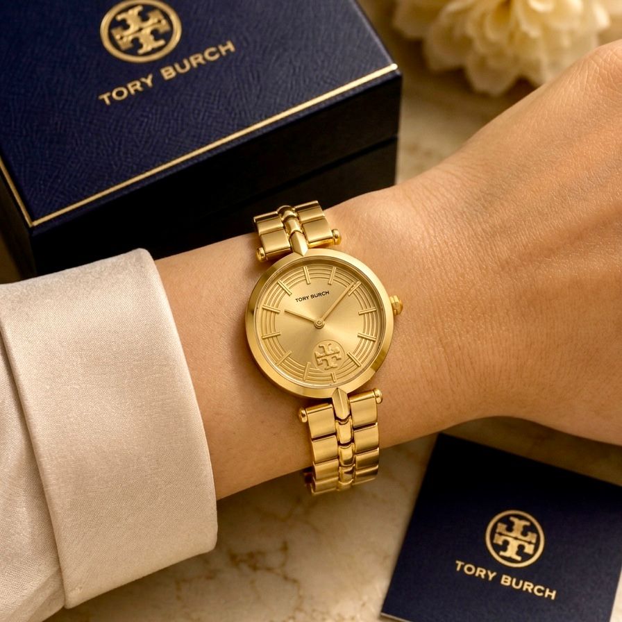 TORY BURCH KIRA – MINIMAL CHIC IN TWO-TONE IVORY GOLD