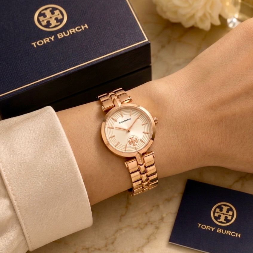 TORY BURCH KIRA – MINIMAL CHIC IN TWO-TONE IVORY GOLD