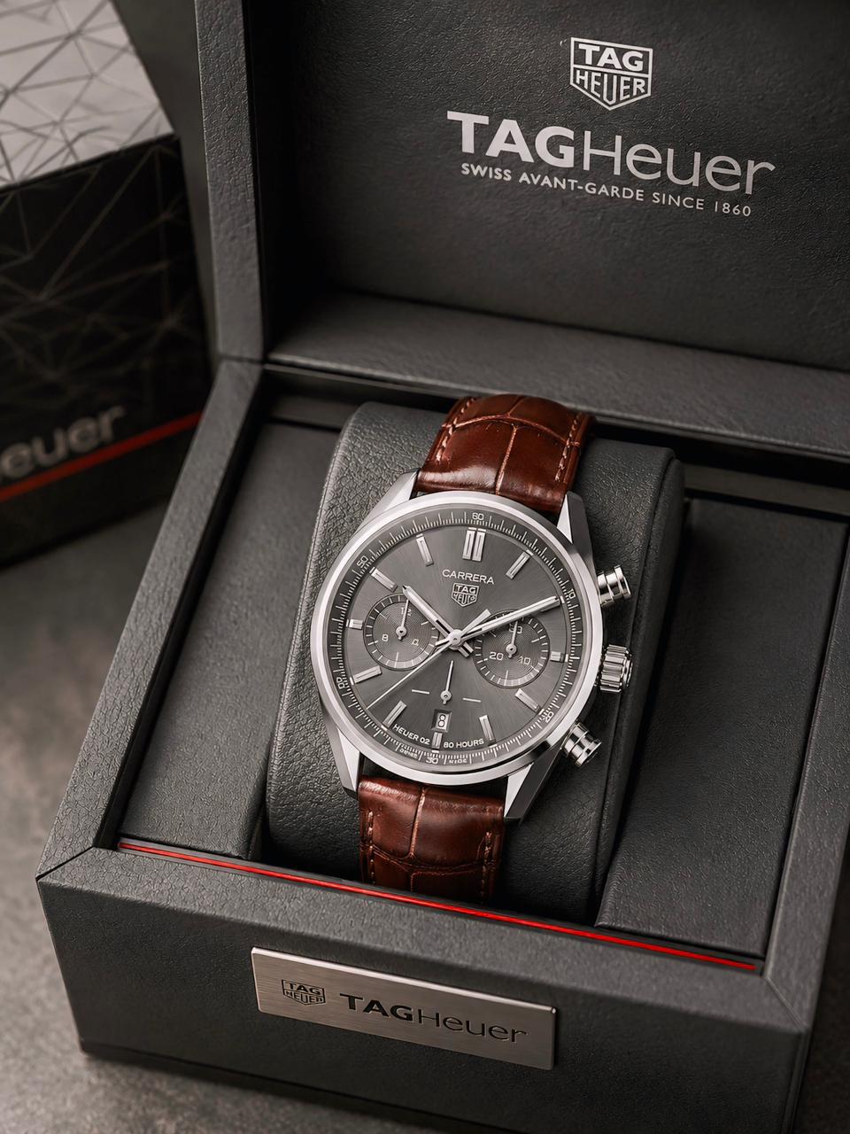Tag Heuer Men's Carrera Chronograph Grey Dial  Watch