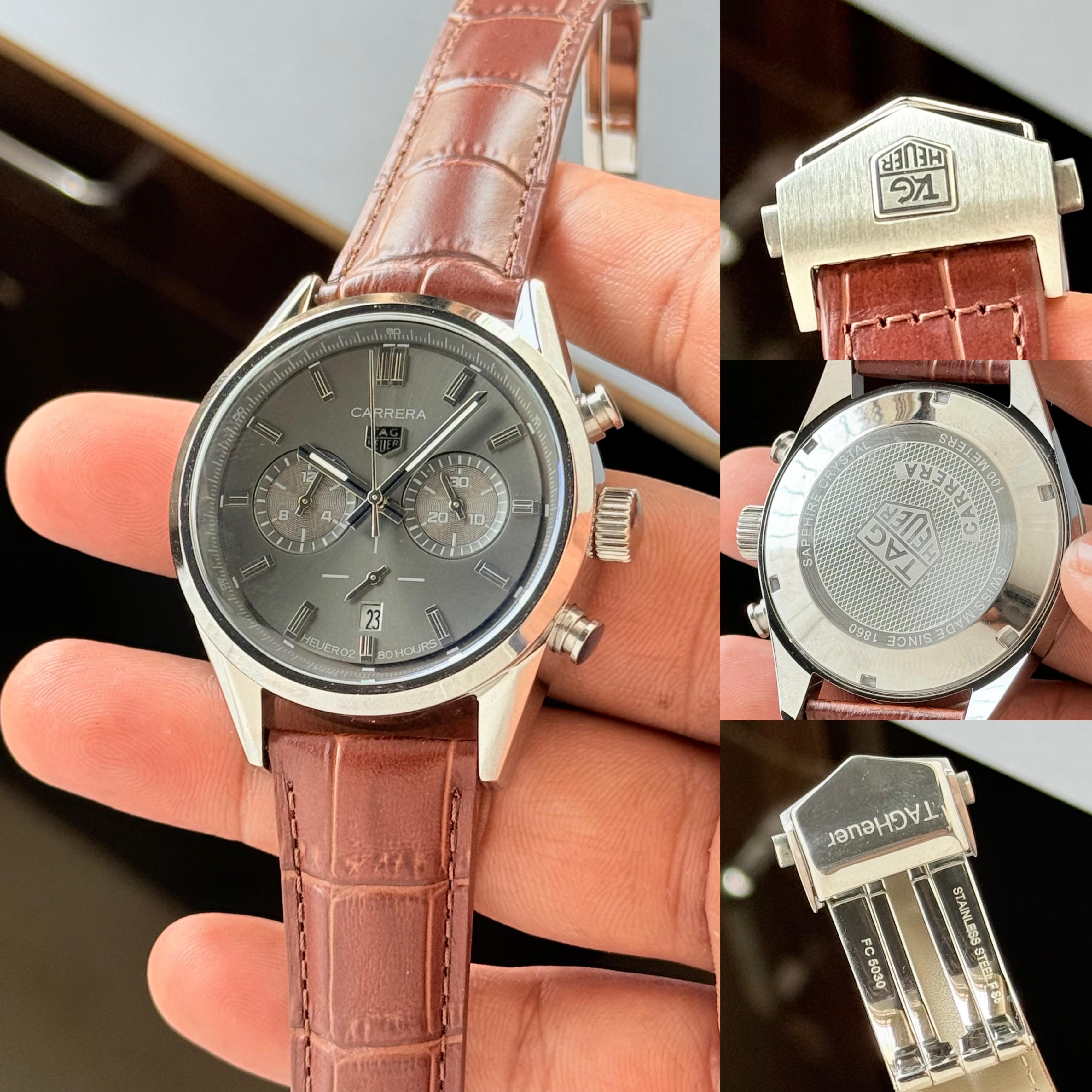 Tag Heuer Men's Carrera Chronograph Grey Dial  Watch