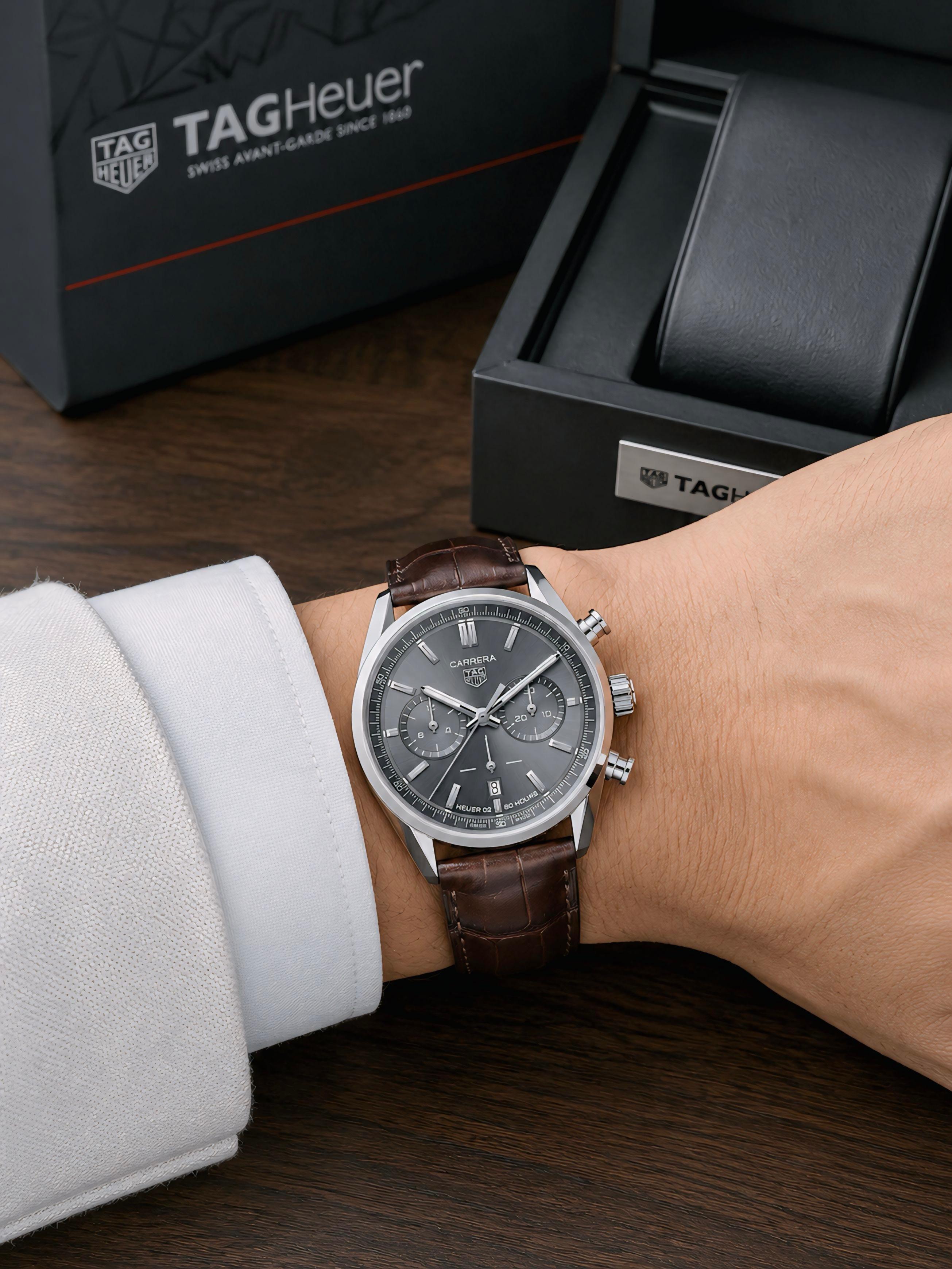 Tag Heuer Men's Carrera Chronograph Grey Dial  Watch