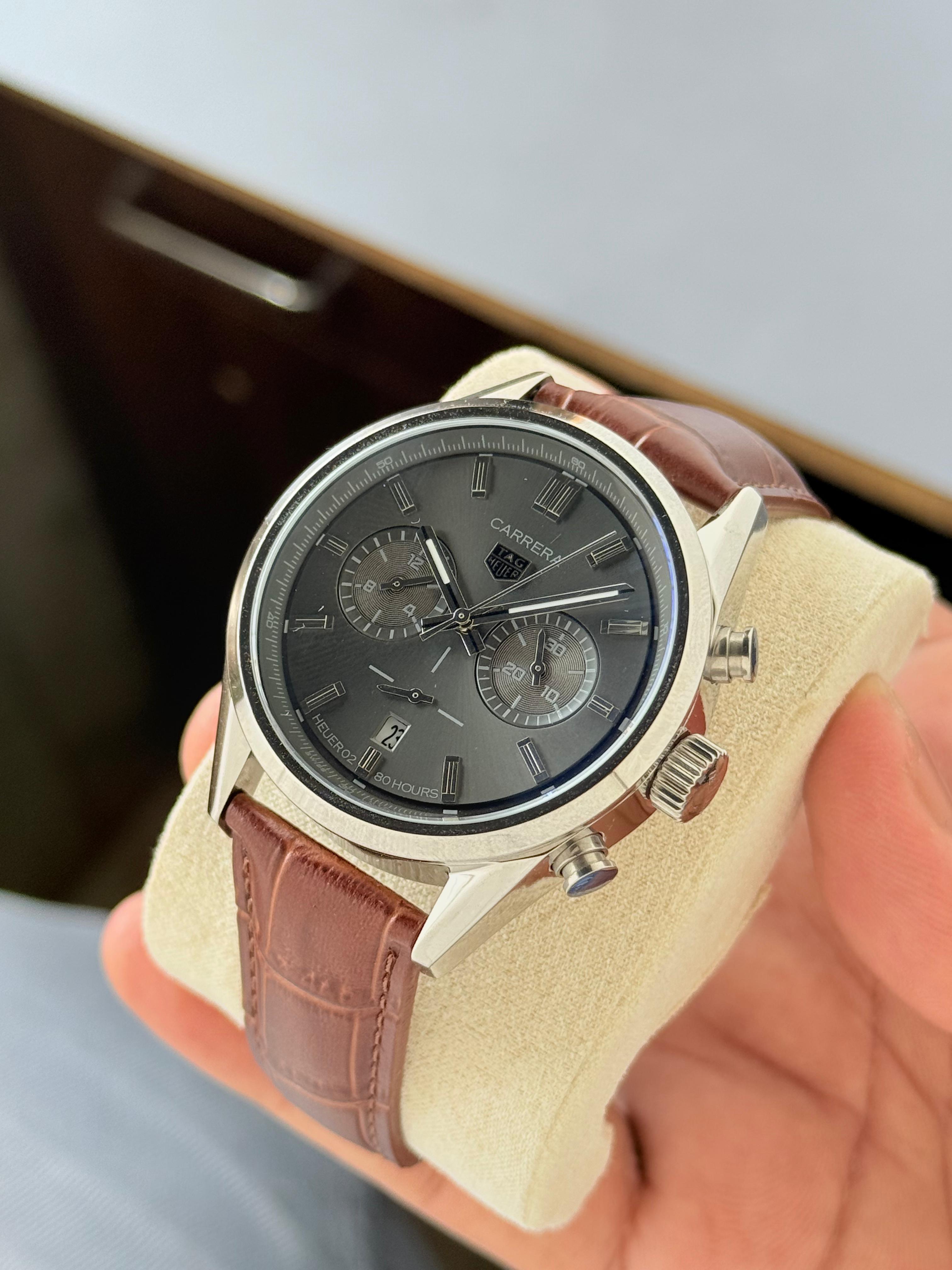 Tag Heuer Men's Carrera Chronograph Grey Dial  Watch