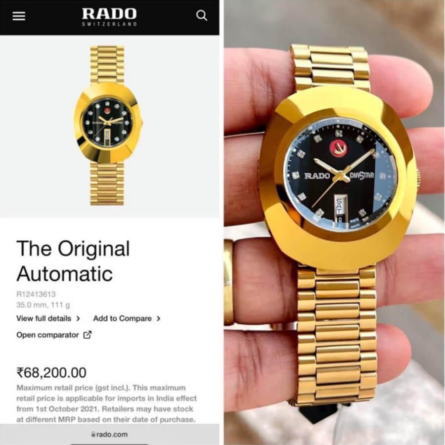 Rado Automatic Movement Premium Quality