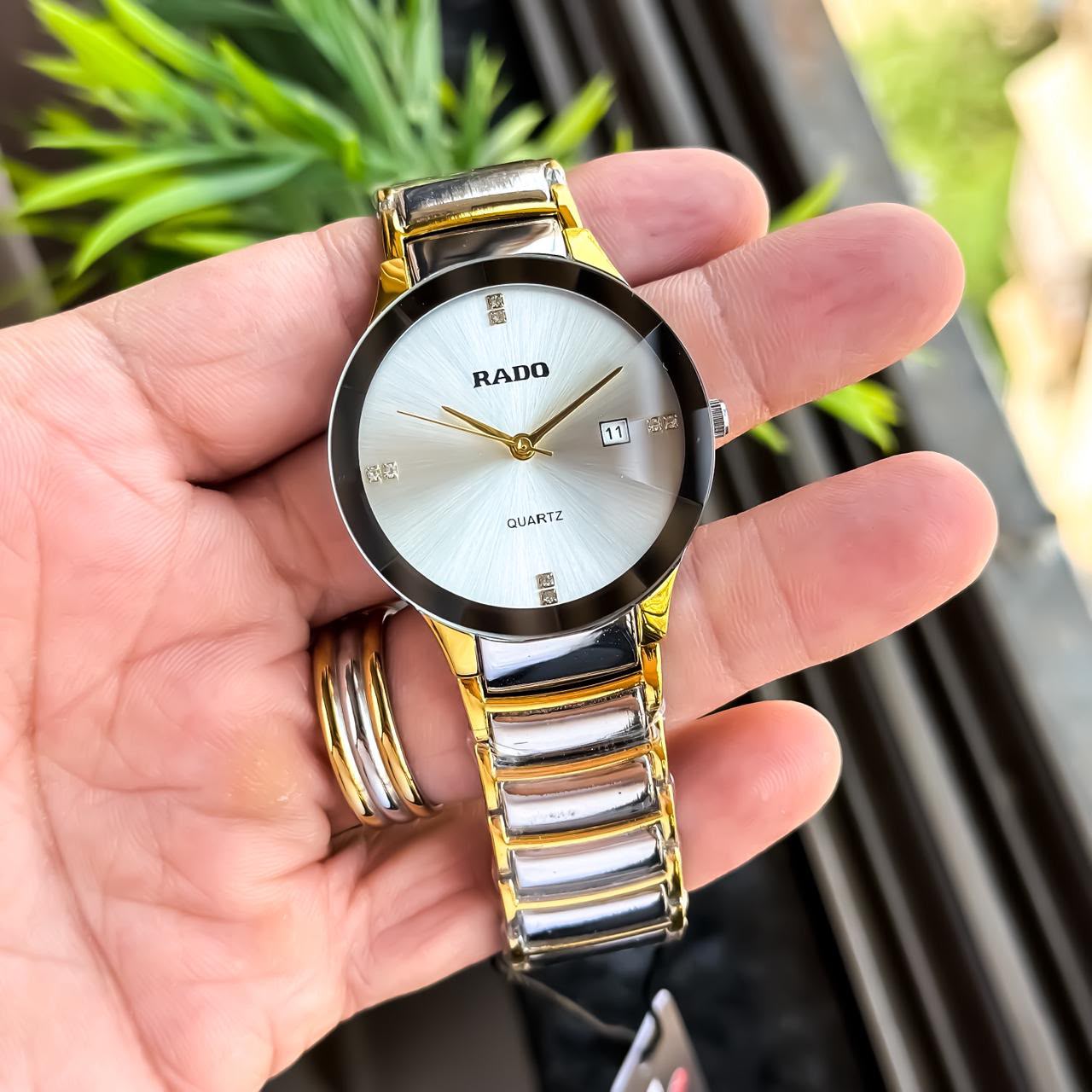 RADO JUBLIE GENTS WITH DIOMAND CUT GLASS GREY WHITE
